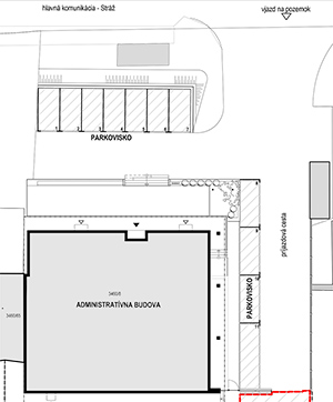 parking places in front of the administration building